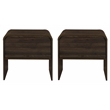 Pemberly Row Contemporary Wood End Tables in Walnut (Set of 2)