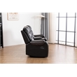 Pemberly Row Two Tone Faux Leather Two-PC Livingroom Reclining Set In Black