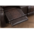 Pemberly Row Two Tone Faux Leather Two-PC Livingroom Reclining Set In Brown