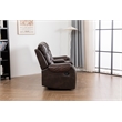 Pemberly Row Two Tone Faux Leather Two-PC Livingroom Reclining Set In Brown