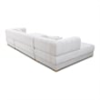 Pemberly Row Mid-Century Modern U-Shape Ivory Velvet Corner Sectional Sofa