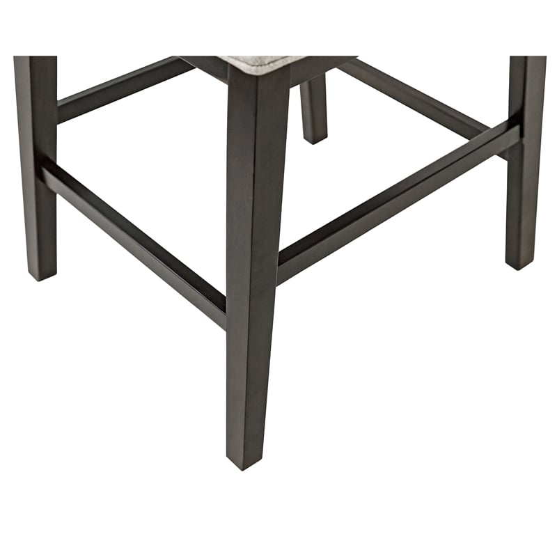Pemberly Row Wood Counter Height Kitchen Dining Table and Four Chairs Black