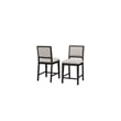 Pemberly Row Wood Counter Height Kitchen Dining Table and Four Chairs Black