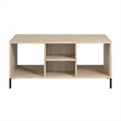 Pemberly Row Coffee Table with Shelves in Natural Elm - Engineered Wood