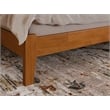 Pemberly Row Madison Queen Solid Wood Foundation Bed in Light Toffee