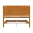 Pemberly Row Madison Queen Solid Wood Foundation Bed in Light Toffee
