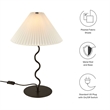 Pemberly Row Modern / Contemporary Wave Squiggle Table Lamp in Black