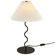 Pemberly Row Modern / Contemporary Wave Squiggle Table Lamp in Black