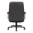 Pemberly Row Gray Bonded Leather Office Chair with PlyWood Frame & Flip Arms