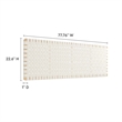 Pemberly Row Weave Wall-Mount Vegan Leather King Headboard in Natural Beige