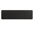 Pemberly Row Weave Wall-Mount Vegan Leather King Headboard in Walnut Black