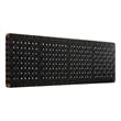 Pemberly Row Weave Wall-Mount Vegan Leather King Headboard in Walnut Black