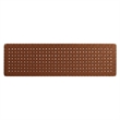 Pemberly Row Weave Wall-Mount Vegan Leather King Headboard in Walnut Brown