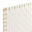 Pemberly Row Weave Vegan Leather King Headboard in Natural Beige