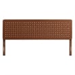 Pemberly Row Weave Vegan Leather King Headboard in Walnut Brown