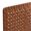 Pemberly Row Weave Vegan Leather King Headboard in Walnut Brown