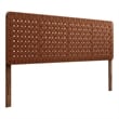 Pemberly Row Weave Vegan Leather King Headboard in Walnut Brown