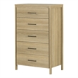 Pemberly Row Modern / Contemporary 5-Drawer Chest Natural Ash