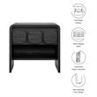 Pemberly Row Modern / Contemporary Wood Nightstand in Black Finish