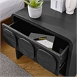 Pemberly Row Modern / Contemporary Wood Nightstand in Black Finish