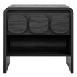 Pemberly Row Modern / Contemporary Wood Nightstand in Black Finish