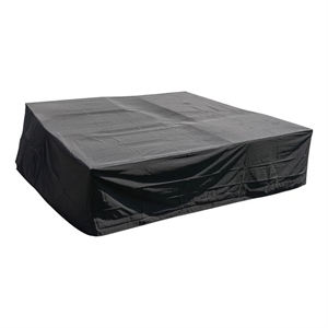 Pemberly Row Square Patio Furniture Covers Waterproof - Black