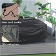 Pemberly Row Square Patio Furniture Covers Waterproof - Black