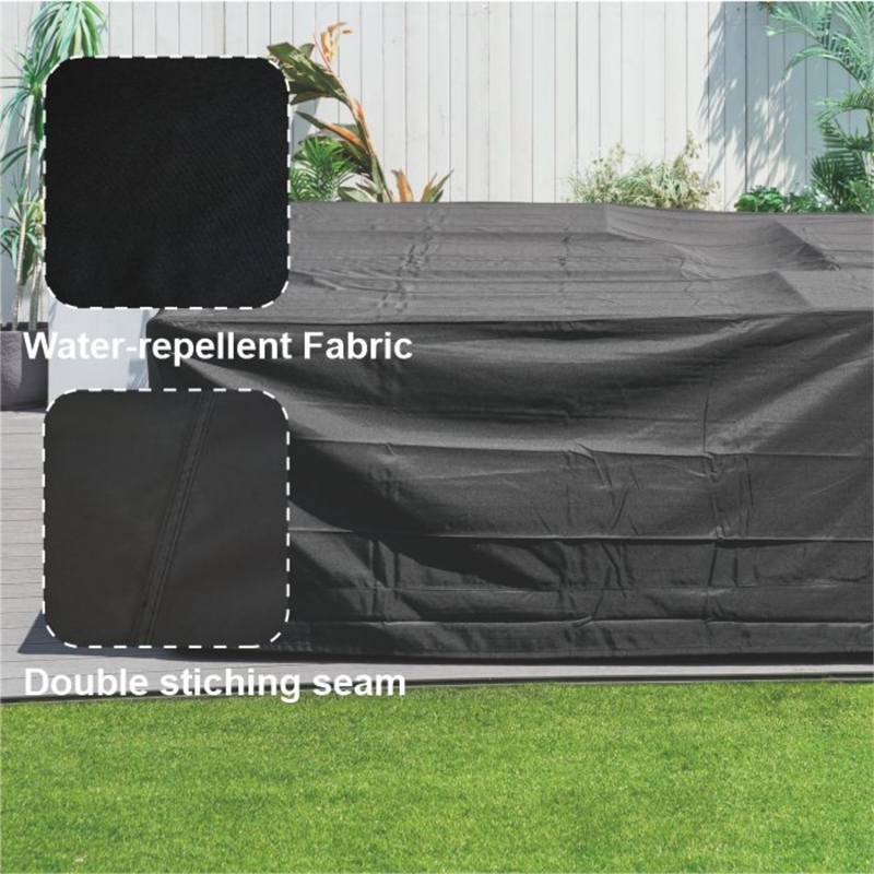 Pemberly Row Square Patio Furniture Covers Waterproof - Black