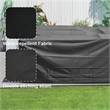 Pemberly Row Square Patio Furniture Covers Waterproof - Black