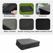 Pemberly Row Square Patio Furniture Covers Waterproof - Black