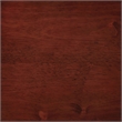 Pemberly Row Oval Coffee Table with Shelf in Mahogany Wood Finish