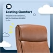 Pemberly Row Executive Office Chair Ergonomic with Cognac Bonded Leather