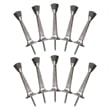 Pemberly Row Solid Rigid Steel Cast Door Stop in Satin Nickel 10 Pack