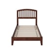 Pemberly Row Richmond Twin Solid Wood Low Profile Platform Bed in Walnut