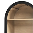 Pemberly Row Modern / Contemporary Bookcase Display Cabinet in Black