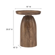 Pemberly Row Modern / Contemporary Wood Side Table in Walnut