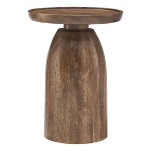 Pemberly Row Modern / Contemporary Wood Side Table in Walnut