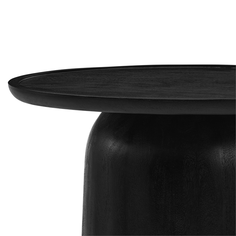 Pemberly Row Modern / Contemporary Wood Coffee Table in Black