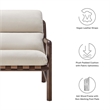 Pemberly Row Modern / Contemporary Chair in Dune Fabric Walnut