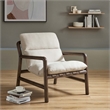 Pemberly Row Modern / Contemporary Chair in Dune Fabric Walnut