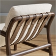 Pemberly Row Modern / Contemporary Chair in Dune Fabric Walnut