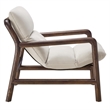 Pemberly Row Modern / Contemporary Chair in Dune Fabric Walnut