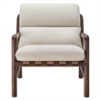Pemberly Row Modern / Contemporary Chair in Dune Fabric Walnut
