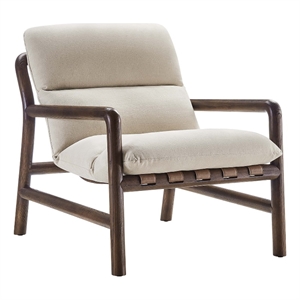 Pemberly Row Modern / Contemporary Chair in Dune Fabric Walnut