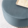 Pemberly Row Modern / Contemporary Ottoman in Cadet Blue Natural