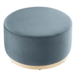 Pemberly Row Modern / Contemporary Ottoman in Cadet Blue Natural