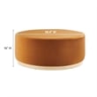 Pemberly Row Modern / Contemporary Ottoman in Rust Natural Finish