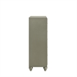 Pemberly Row Contemporary Wood 5-Drawer Chest in Silver Gray