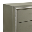 Pemberly Row Contemporary Wood 5-Drawer Chest in Silver Gray