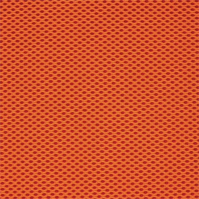Pemberly Row Contemporary Task Chair with Orange Mesh Fabric Seat